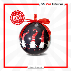 Premier Gnome Decoupage Baubles 75mm 7pcs Christmas Tree Decoration Set