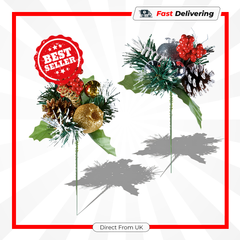 Premier Glitter Swirl Pick 16cm Christmas Floral Decoration Sparkle Accent