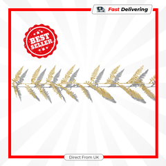 Premier Glitter Fern Leaf Garland Gold 1.8m Christmas Festive Decoration
