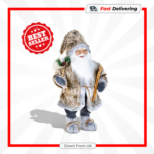 Premier Alpine Santa With Glasses 80cm Christmas Decoration Indoor Outdoor