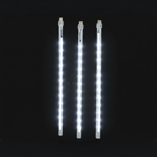 Lumineo 144 LED Icicle Lights 200cm Cool White Christmas Indoor Outdoor Decor