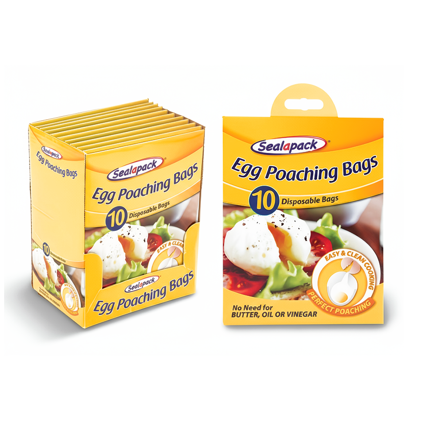 Sealapack 10 Pack Egg Poaching Bags Reusable Non-Stick Boil Steam Cooking