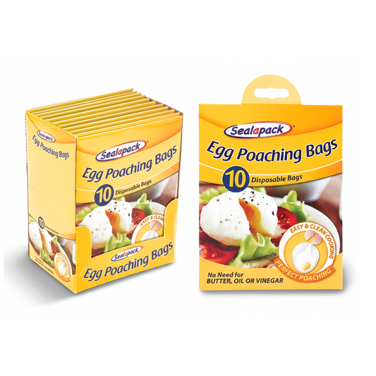 Sealapack 10 Pack Egg Poaching Bags Reusable Non-Stick Boil Steam Cooking