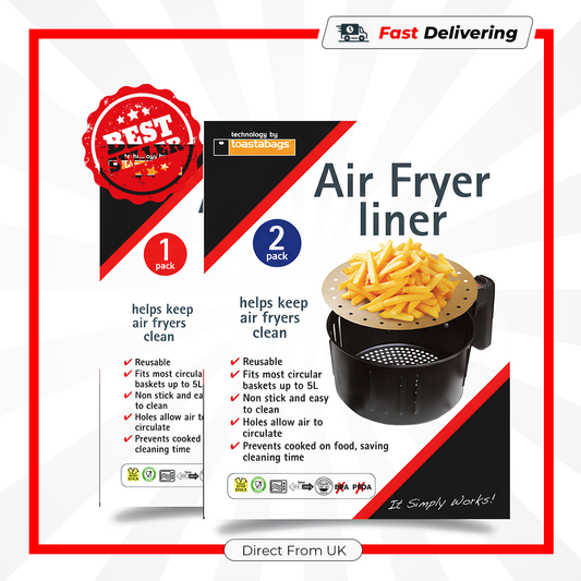 Planit Air Fryer Liner Non Stick Reusable Natural Sheet Fits Up To 5L Basket