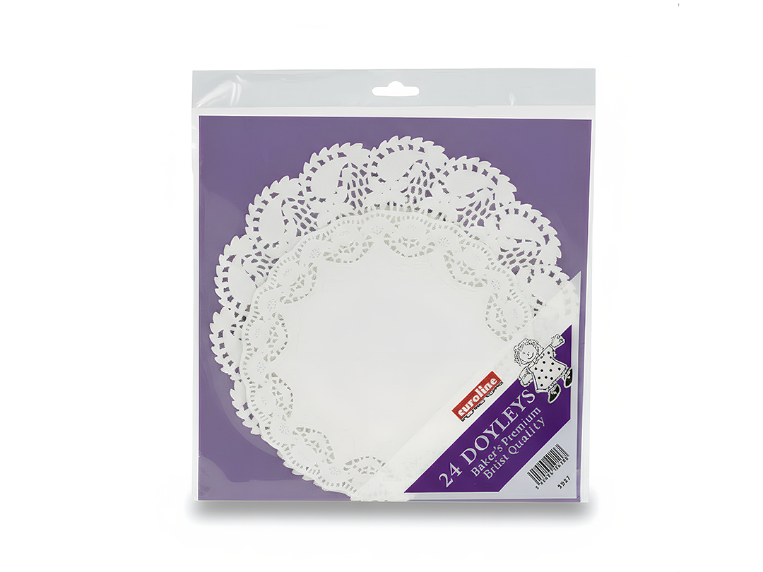 Caroline Assorted White Paper Doyleys Pack 24 Decorative Cake Serving Trays