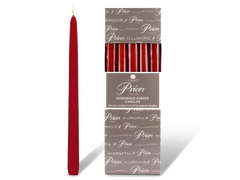 Price's Candles Venetian Red Dinner Candles 10" Pack of 10 Elegant Taper Set