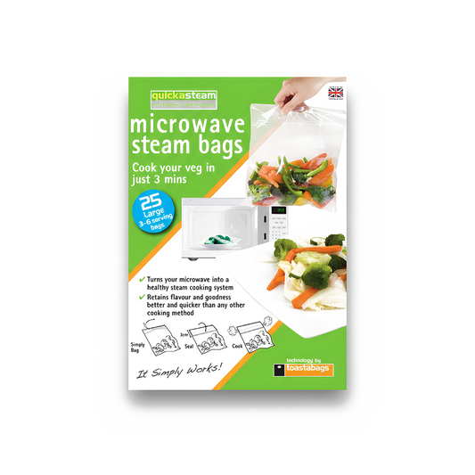 Planit Quickasteam Microwave Steam Bags Large Pack 25 Healthy Cooking