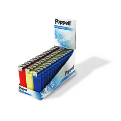 Poppell Flint Disposable Lighters 25 Pack Windproof Strong Flame Bulk Set