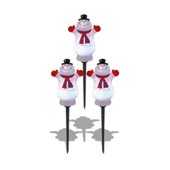 Premier Snowman Path Light 3 Piece 48cm Outdoor Christmas Garden Decoration