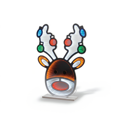 Premier 60cm Stag Head Infinity Mirror Light Up Wall Art Christmas Decoration