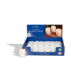 Premier 5cm Cream Flicker LED Wax Candle Realistic Flame Battery Operated