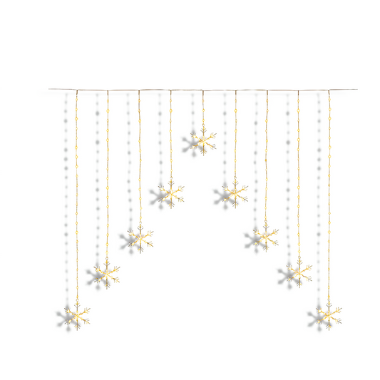 Premier FlexiBrights Snowflake V Curtain Light 267 Warm White LEDs 1.2m
