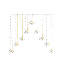 Premier FlexiBrights Snowflake V Curtain Light 267 Warm White LEDs 1.2m