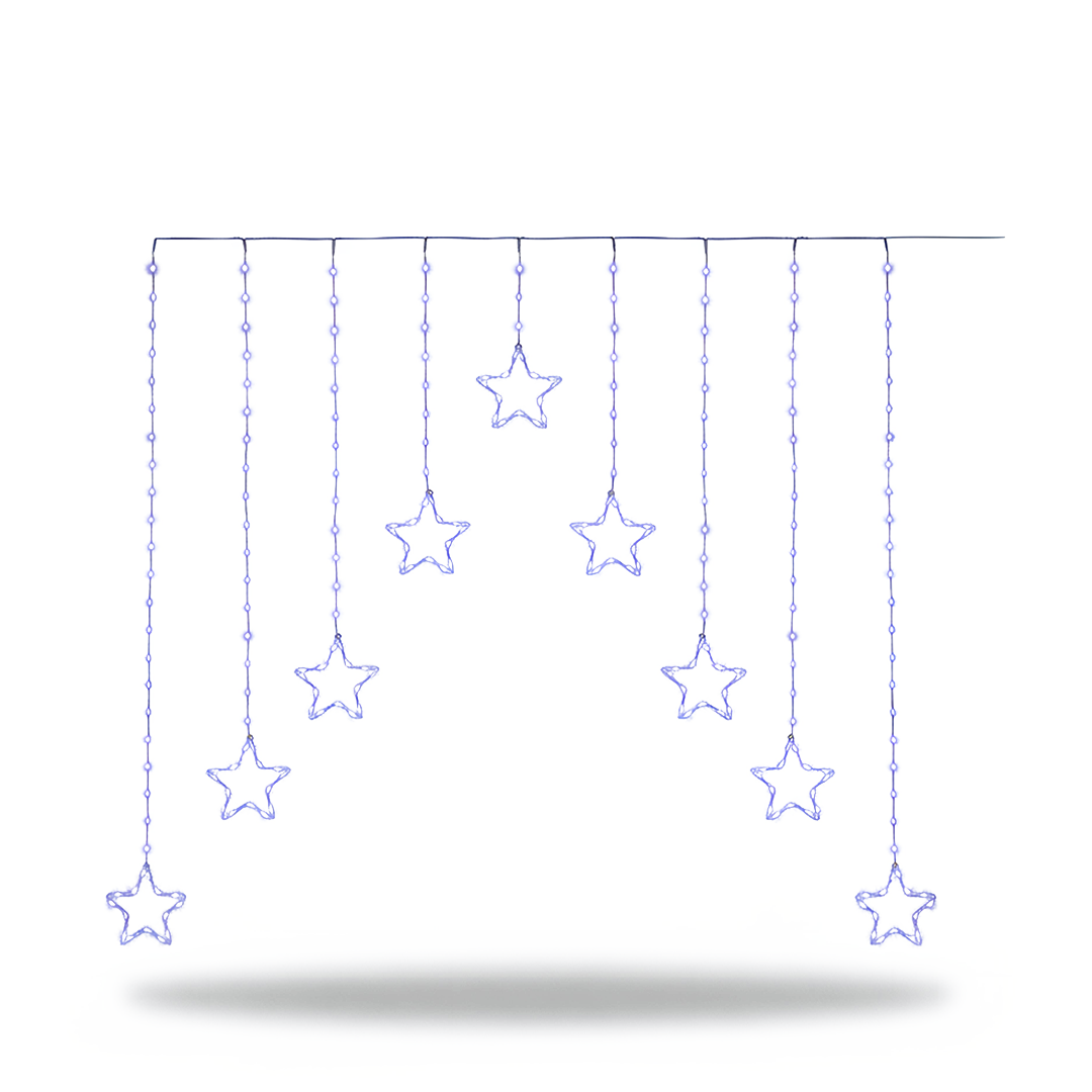 Premier FlexiBrights Star V Curtain Light 258 White LEDs 1.2m Indoor Outdoor