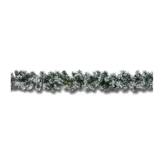 Premier 2.7m Flocked Woodcote Garland Snowy Christmas Mantel Door Decoration