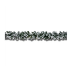 Premier 2.7m Flocked Woodcote Garland Snowy Christmas Mantel Door Decoration
