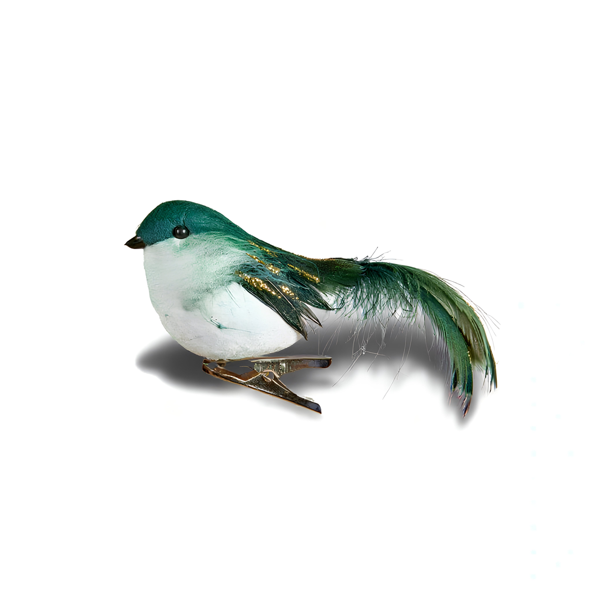 Premier 11cm Forest Green Clip-On Robin Bird Christmas Tree Decoration
