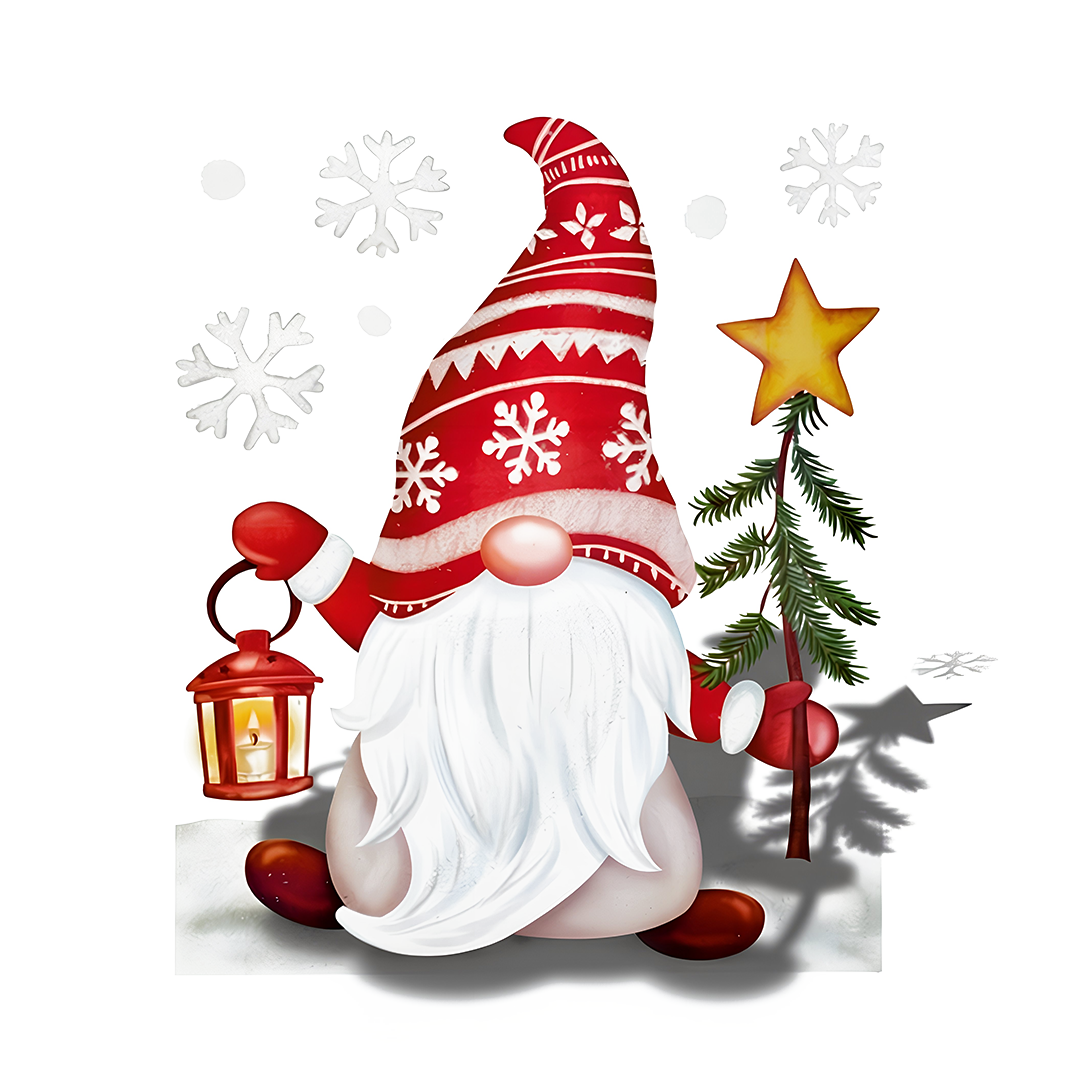 Premier Glitter Gonk in Snow Window Sticker 35cm Christmas Decoration