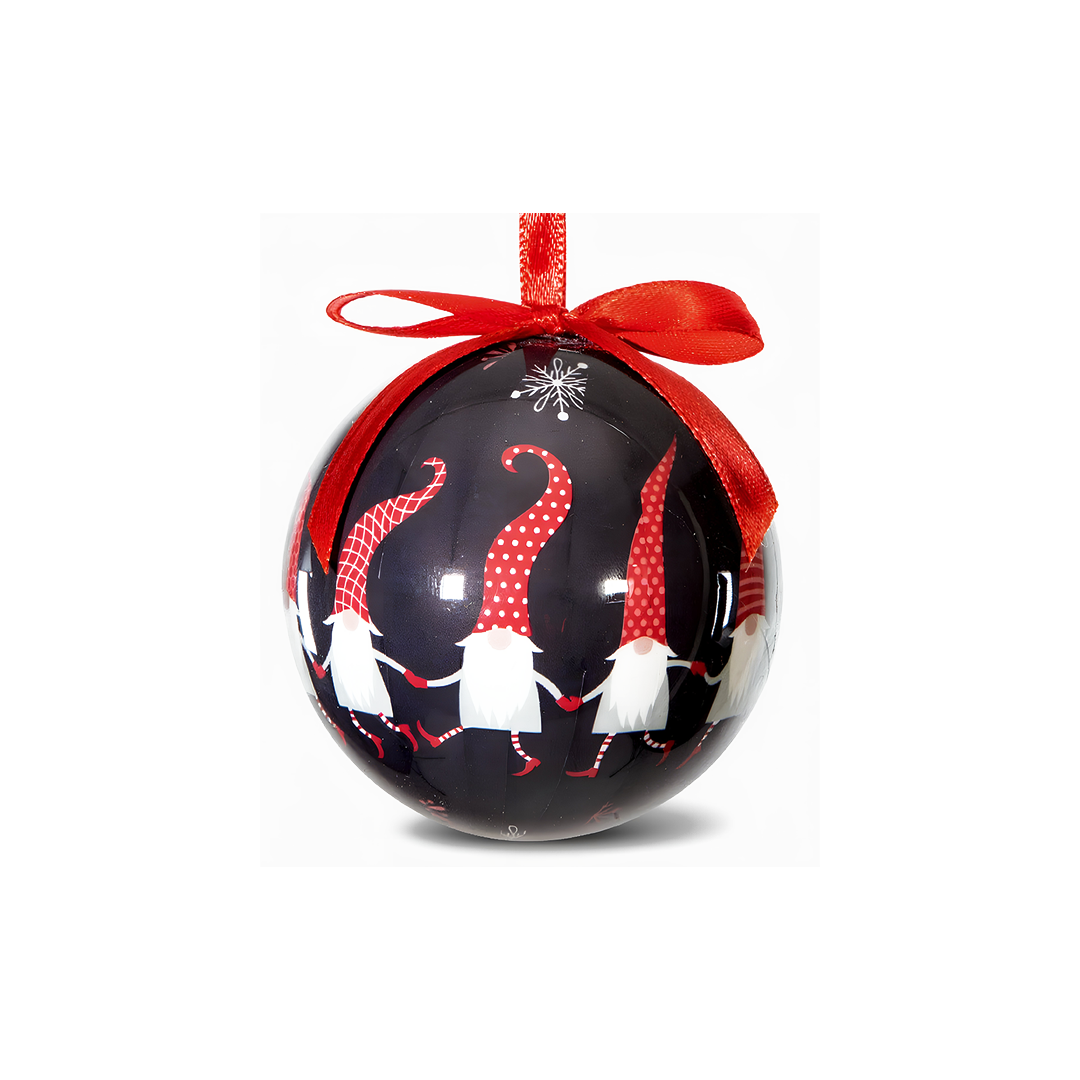 Premier Gnome Decoupage Baubles 75mm 7pcs Christmas Tree Decoration Set