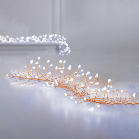 Premier Multi Action Ultra Brights Rose Gold White Garland 288 LED Xmas Lights