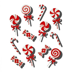 Premier Glitter Candy Window Sticker 35cm Christmas Holiday Decoration