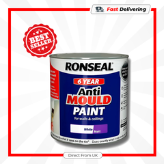 Ronseal 6 Year Anti Mould Paint 750ml White Matt Bathroom & Kitchen