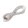 Securlec Slim 4m TV Fly Lead Coax Plug to Plug Aerial Cable White