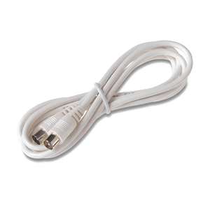 Securlec Slim 4m TV Fly Lead Coax Plug to Plug Aerial Cable White