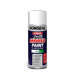 Ronseal 6 Year Quick Dry Anti Mould White 400ml Aerosol Paint