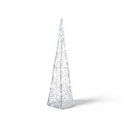 Kaemingk LED Acrylic Pyramid Cool White 30 LEDs Modern Christmas Light Decor