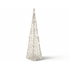 Kaemingk LED Acrylic Pyramid Cool White 30 LEDs Modern Christmas Light Decor