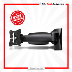 Vivanco Slim Small Tilt & Swing TV Wall Mount Bracket Up to 32 Inch Black