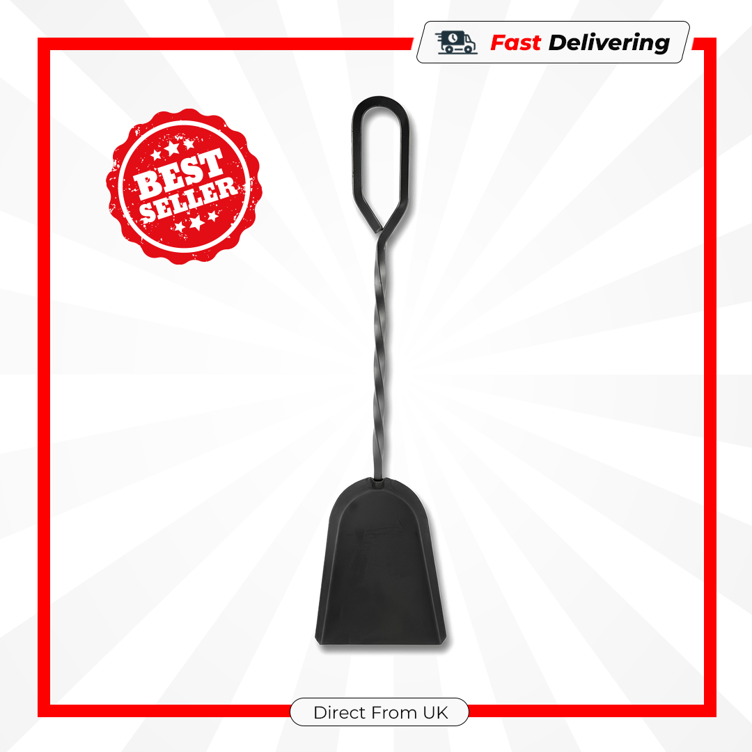 Hearth & Home Black Iron Fireplace Shovel Coal Wood Fire Tool Accessory