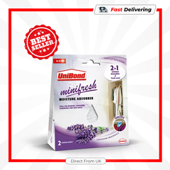 UniBond Moisture Absorber Sachet Lavender 2x50g Wardrobe Drawer Freshener