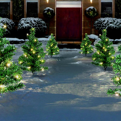 Premier LED Tree Path Lights 6pcs Warm White Christmas Garden Outdoor