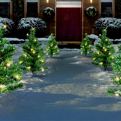 Premier LED Tree Path Lights 6pcs Warm White Christmas Garden Outdoor