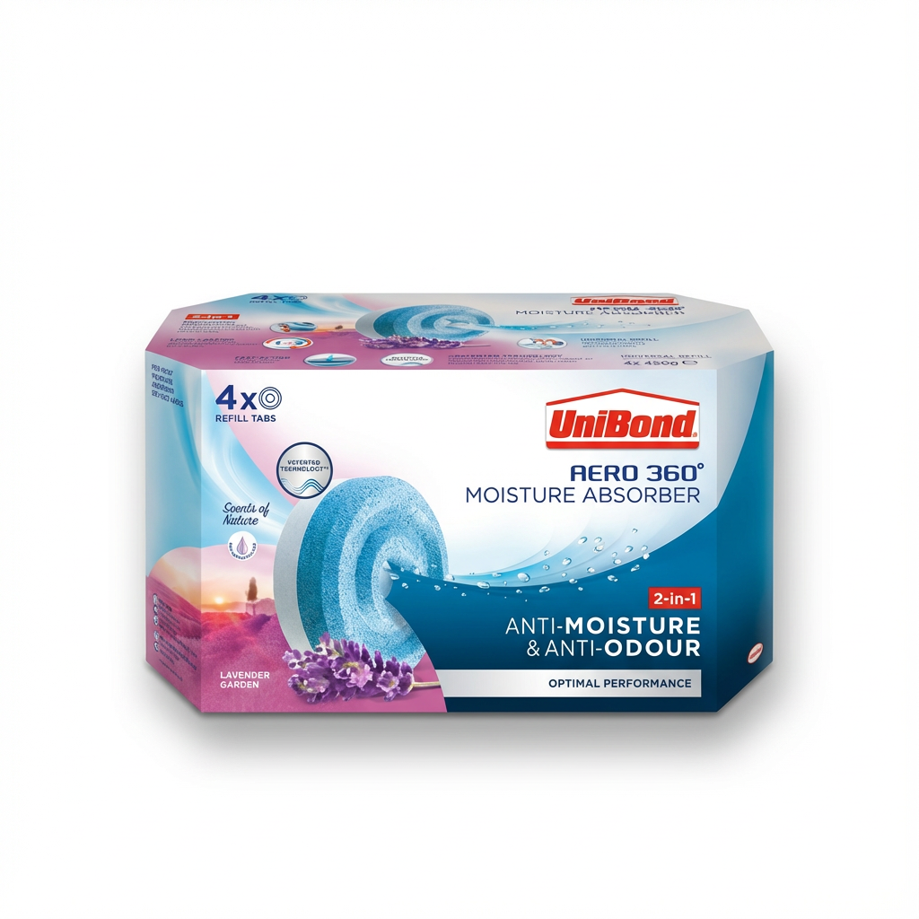 UniBond Aero 360 Lavender Garden Moisture Absorber Refills 4 Pack