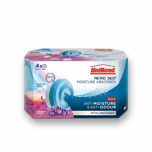 UniBond Aero 360 Lavender Garden Moisture Absorber Refills 4 Pack