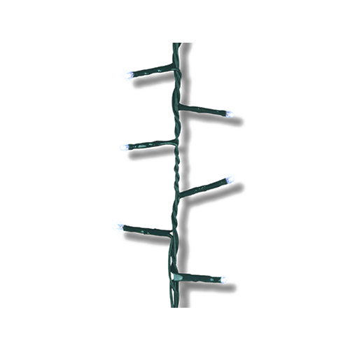 Lumineo 2000 LED Compact Twinkle Lights Cool White Green Christmas Decor
