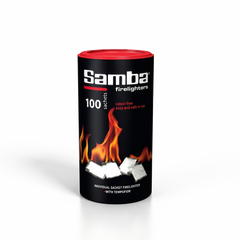 Samba Burner Firestarter Firelighter Tube 100 | Instant Lighting Sachets
