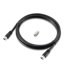 Luceco Ross Slim Satellite Coax Cable Female to Female Coupler 1.5m Black