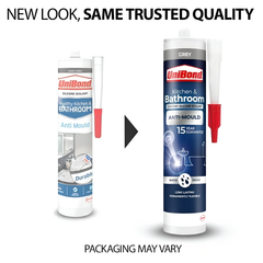 UniBond Kitchen & Bathroom Anti Mould Sealant Grey 274g Waterproof Cartridge