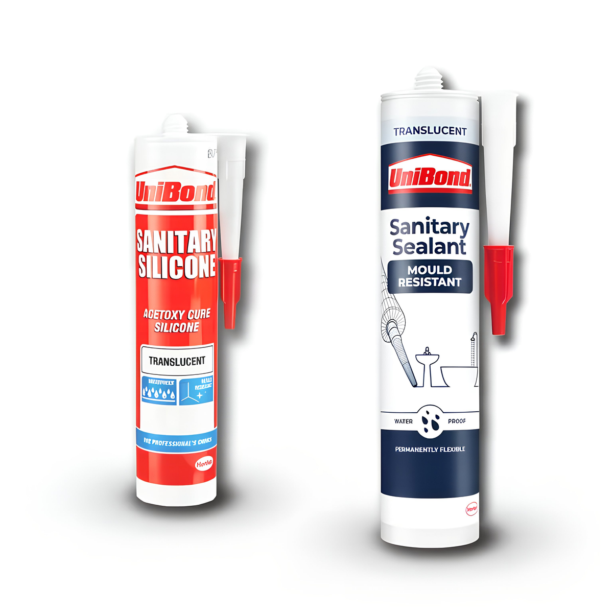 UniBond Sanitary Anti Mould Sealant Translucent 274g Waterproof Silicone