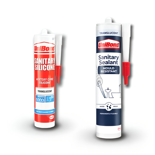 UniBond Sanitary Anti Mould Sealant Translucent 274g Waterproof Silicone