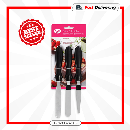 Tala Spatulas Set of 3 Stainless Steel Cake Icing Decorating Baking Tools