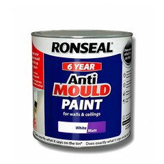Ronseal 6 Year Anti Mould Paint 2.5L White Matt Bathroom & Kitchen