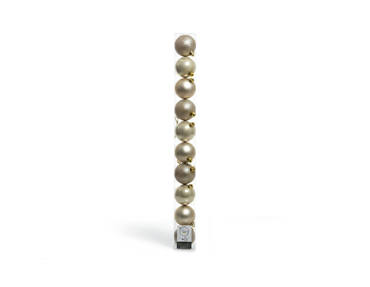 Kaemingk Plain Shatterproof Baubles 60mm Pearl Christmas Tree Decoration Set