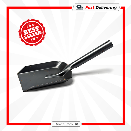 Hearth & Home Black Japanned Metal Coal Shovel 4" Fireplace Ash Scoop Tool