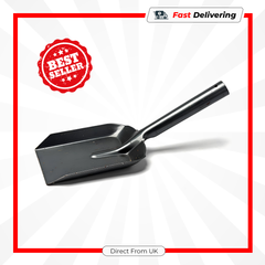 Hearth & Home Black Japanned Metal Coal Shovel 4" Fireplace Ash Scoop Tool