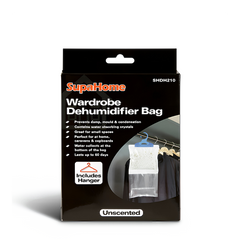 SupaHome Wardrobe Dehumidifier Bag 210g Prevent Damp Mould & Condensation